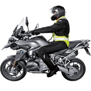 Helite air vest on bike